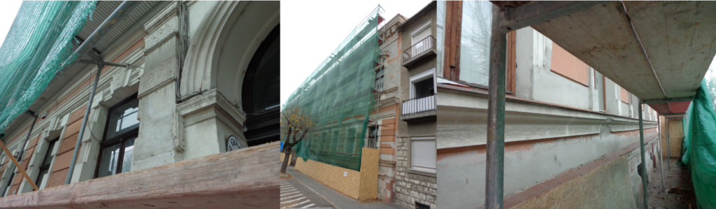 Keszthely - Műemléki épület homlokzat felújítása, Protektor hőszigetelő bevonattal